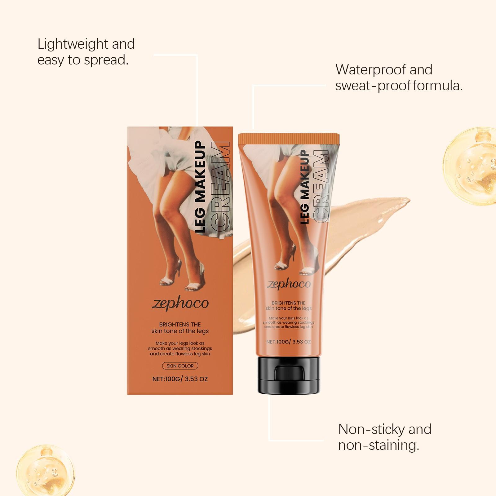 Leg Glow Foundation Cream (skin Tone) 100g, Long-Lasting Makeup, Cool Finish, Smooth Application, Perfect for Daily Use