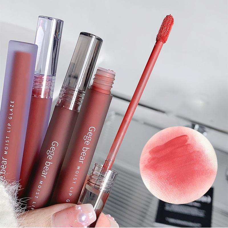 Long Lasting Matte Lip Gloss, 4pcs/set Easy Coloring Lip Sticks, Moisturizing Matte Lipstick, Suitable for All Occasions Lip Makeup, Girls and Women Makeup Accessories