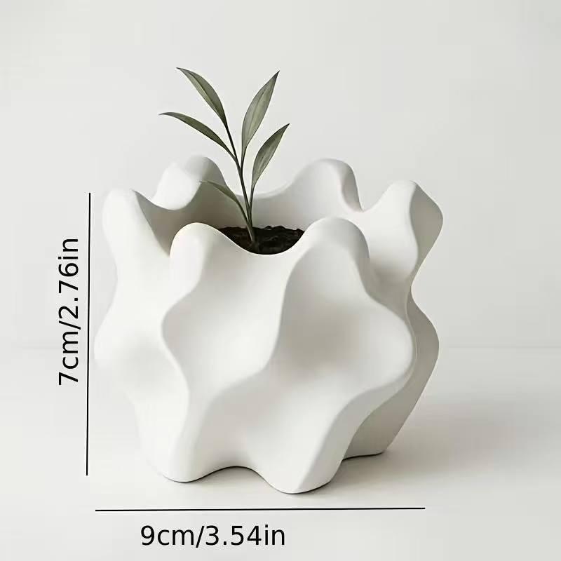 Unique Spiral Planter, 3D Printed Home Decor, Indoor Garden Vase, Tabletop Water Culture Pot, Perfect for Living Room Decoration