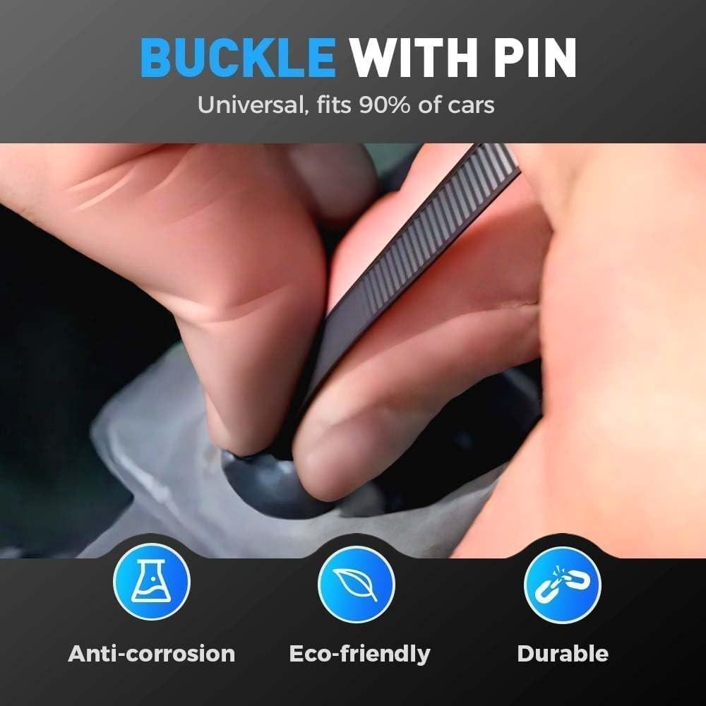 Upgrade Nylon Universal Cable Tie Buckle, for Car Fender Trunk Bumper Repair, Home & Garage Patent Pending, 2026 New Heavy Duty Self-Locking Zip Ties Holder with Pin Button Design