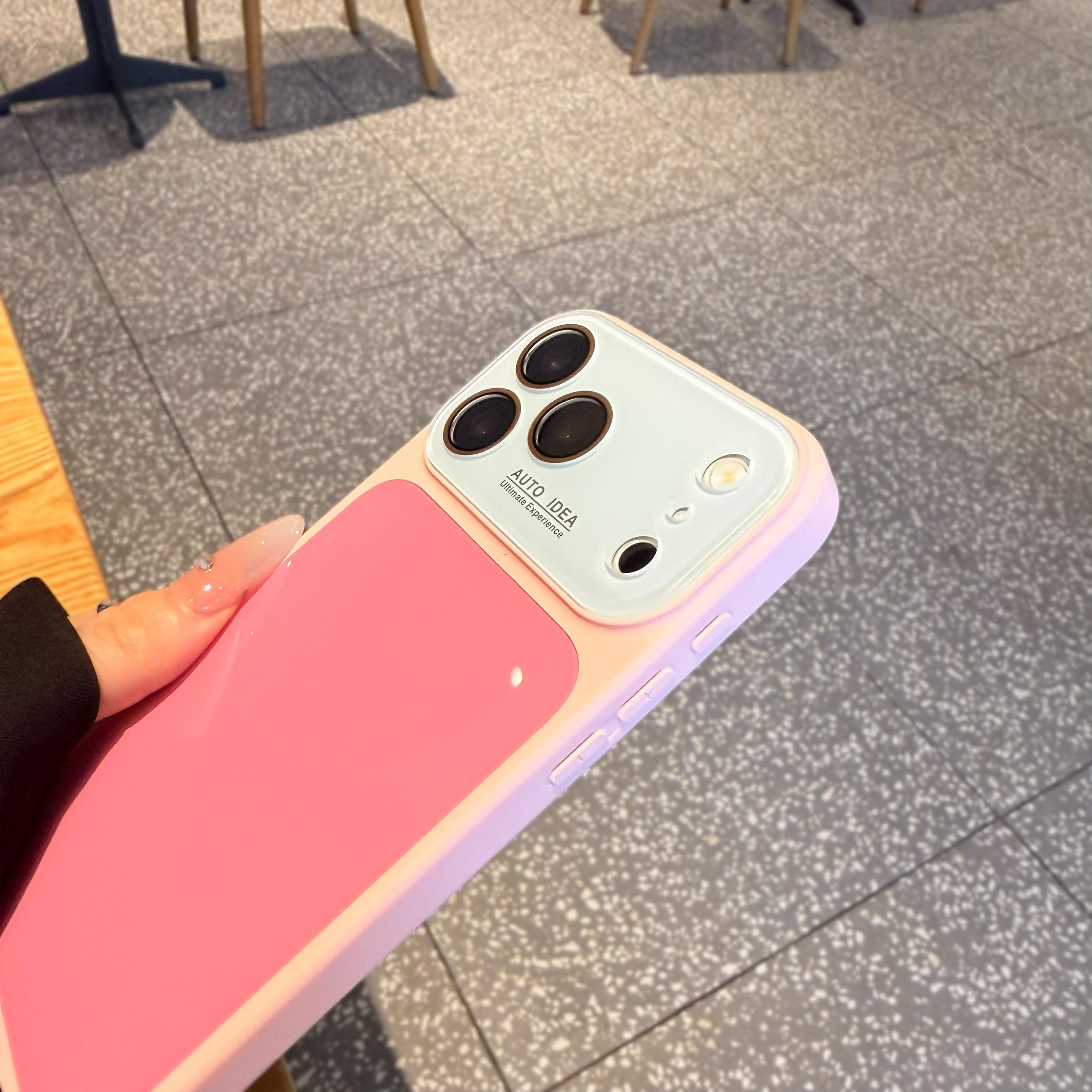 Dopamine Color Block Phone Case for iPhone 17/16/15/14/13 Pro Max - Soft Touch Minimal Aesthetic Shockproof Mobile Phone Accessory, Cute Multi-Color Everyday Protective Cover, Fits iOS iPhone Series, LU7, Accessories