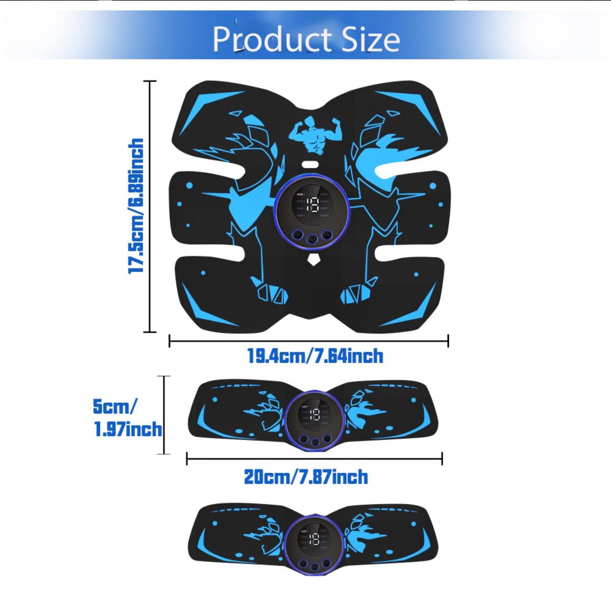Abs Stimulator, Muscle Stimulator, Abdominal Trainer, Ab Toning Belt, Waist and Hip/arm/leg Combo Trainer, Fitness Equipment for Men and Women