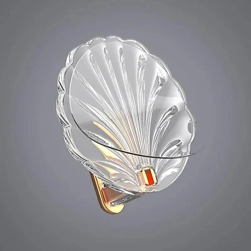 3Pcs Shell Shape Wall Mounted Hook Kitchen Bathroom Multifunction Punch Free Hooks Coat Hanger Home Decoration Paste Style Hooks Hook porch bedroom strong adhesive hook multi-functional seamless transparent hook high load free punch hook