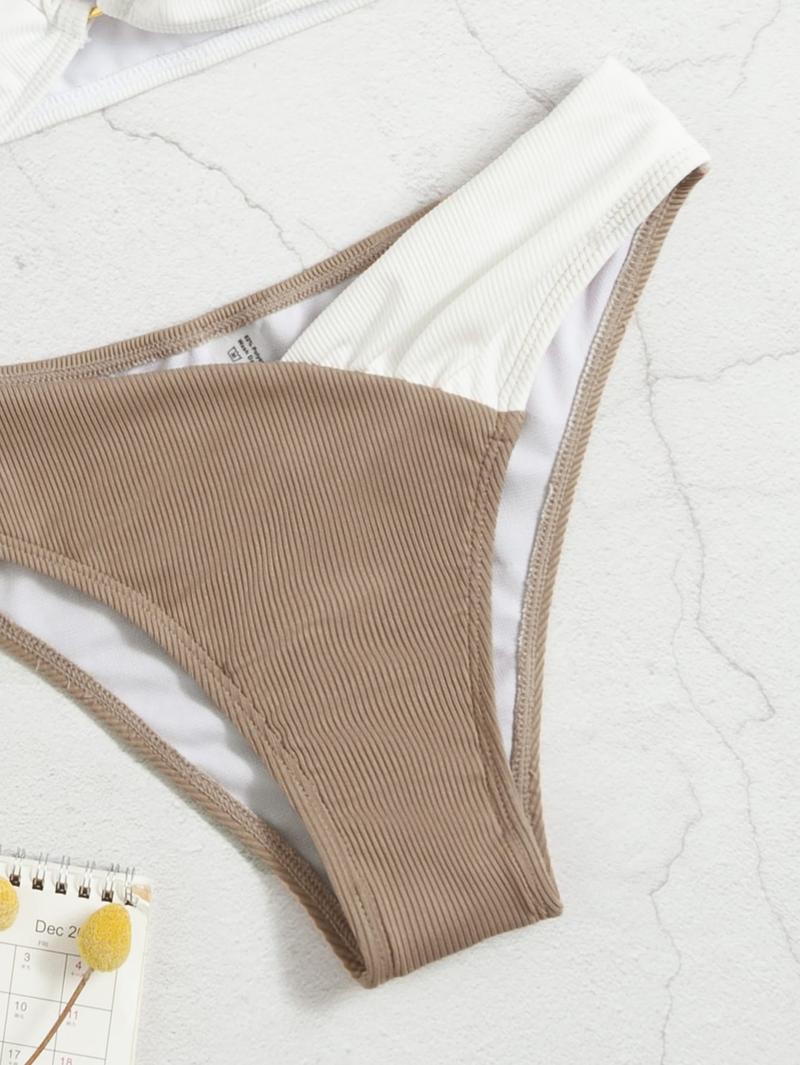 Women's High Waist Swimsuit Bikini Set Two Piece Spaghetti Strap Swimsuits