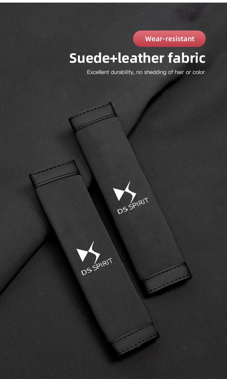 2Pcs Car Seat Belt Safety Shoulder Covers Car Accessories For DS SPIRIT DS3 DS4 DS4S DS5 5LS DS6 DS7 DS9 WILD RUBIS E-Tense DIVINEDS