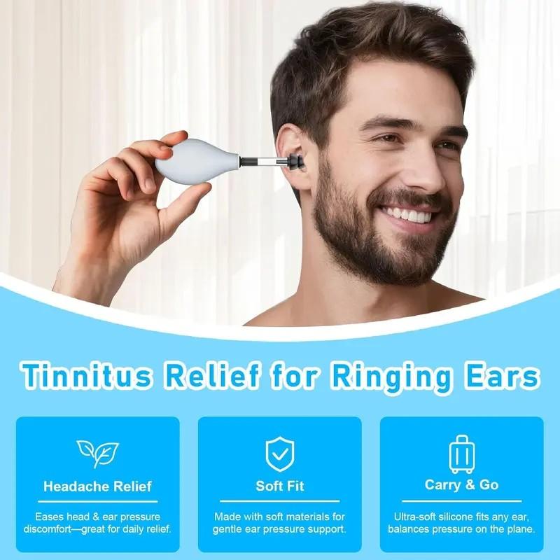 Ear Pressure Relief Suction Device, Instantly Relieves Migraines, Tinnitus, Travel Discomfort, Safe, Portable, Efficient Ear Wax Remover