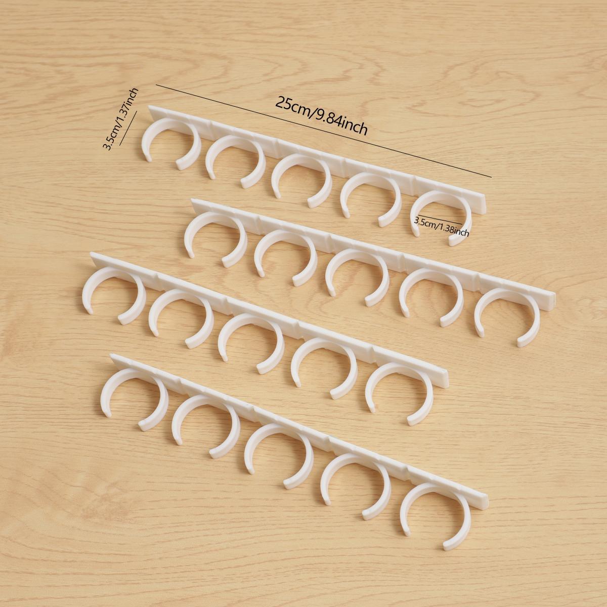 Wall Mounted Spice Storage Rack, 4 Rows Space Saving Seasoning Bottles Organizer, Simple Storage Holder Hook for Kitchen Cabinet, Refrigerator and Cupboard Door