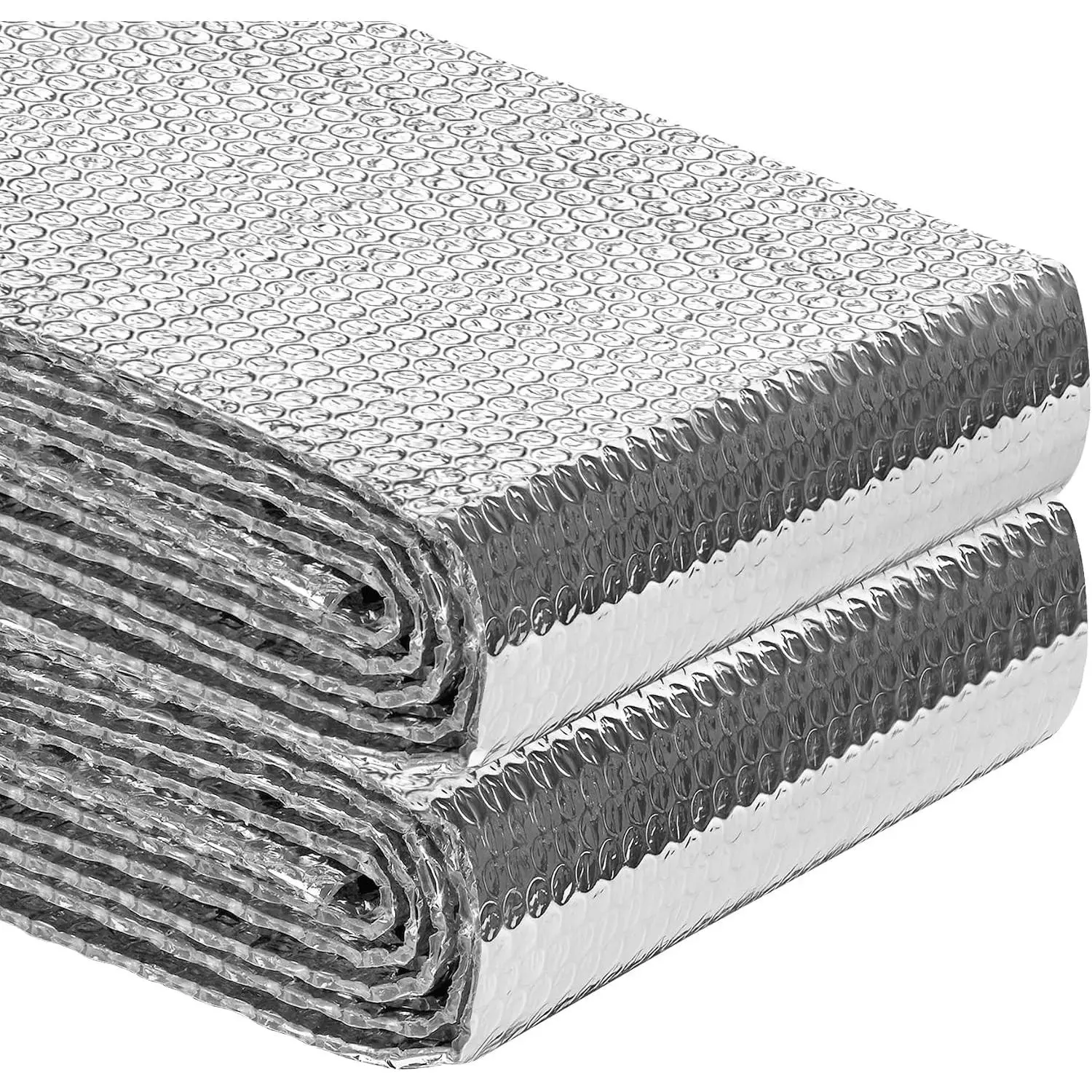 Reflective Insulation Roll 23.6inch x 10Ft Double Bubble Reflective Aluminum Foil Wrap Insulation Sheet Thermal Shield Radiant Barrier for Winter RV Window Thermal Cold Insulation Summer Heat - Silver