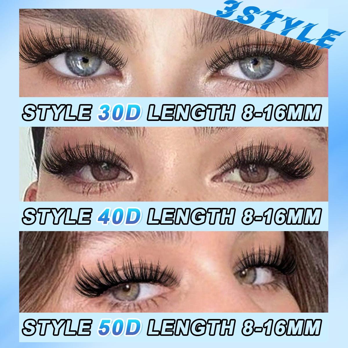 Professional False Eyelash Extension Kit, Diy Lashes Kit, Individual D-Curl Dense Lashes in Mixed Lengths, Beginner-Friendly for Home Use, Easy Application, High Quality Eyelashes