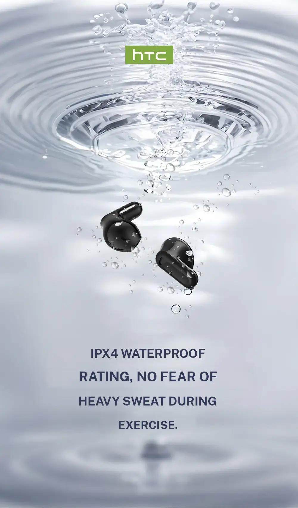 hTC NE20 True Wireless Bluetooth 6.0 Earbuds with LCD Screen for Gaming Bluetooth Earphones, Touch Control Headphones In Ear Earbuds for Gaming and Business