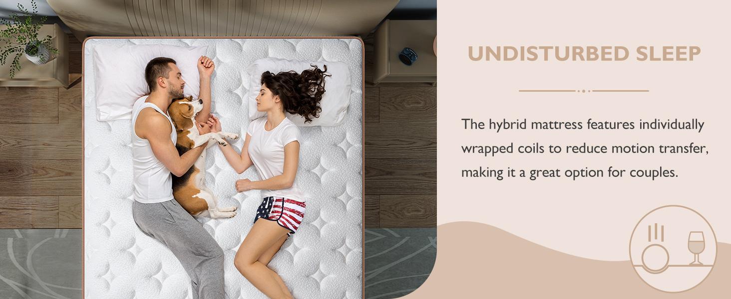 BedStory Full Queen King Mattress - 14'' Hybrid Mattress - Gel Memory Foam & Pocket Springs for Pressure Relief, peaceful sleep