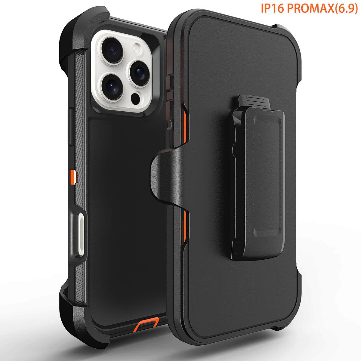 Essential phone case for outdoor workers, suitable for iPhone 16 Pro Max with back clip, iPhone 15 Plus protective case, 14 Max with rotating clip, 13 Pro waist-hanging phone case