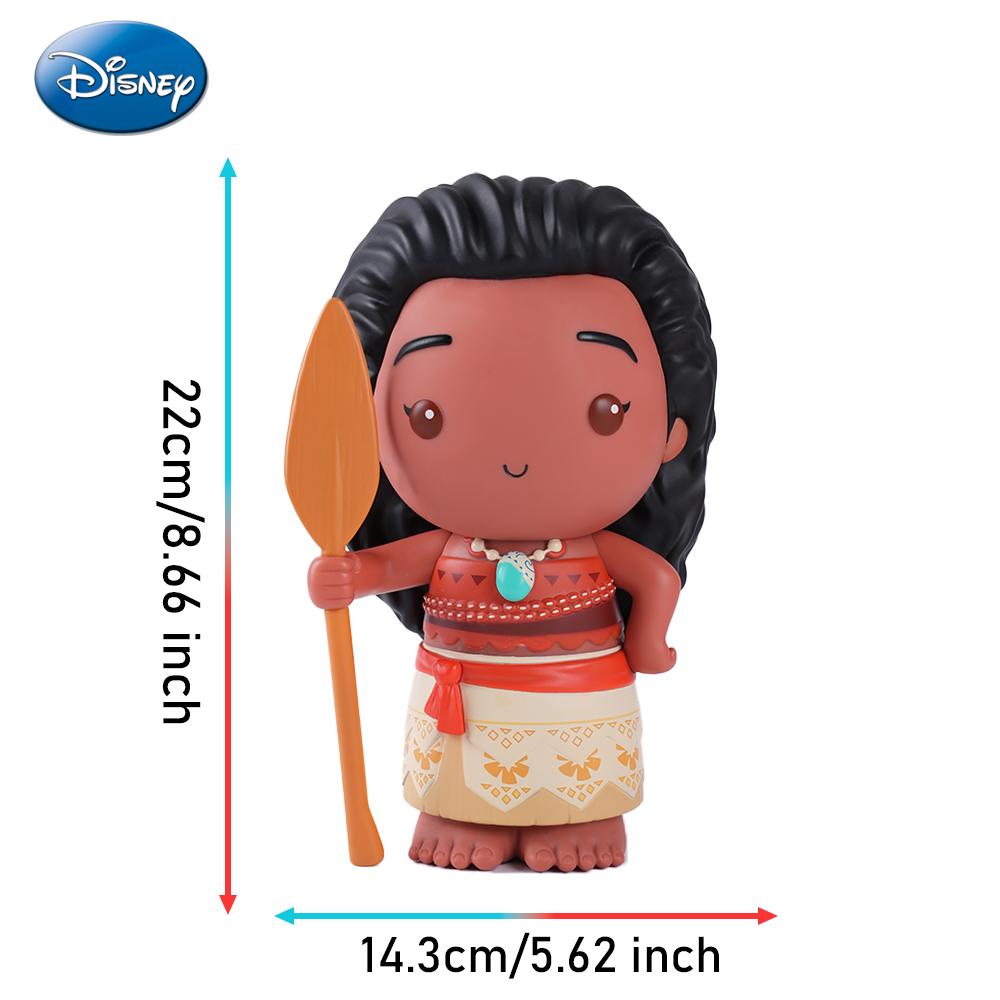 L-1PC Disney Moana Adventurous Princess Money Bank Officially Licensed PVC Coin Bank Cartoon Style Cute Character Collectible Decorative Piggy Ornaments