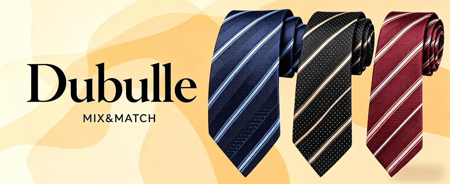 63 inches Extra Long Ties for Big and Tall Men Mens Necktie and Lapel Pin Clips Handkerchief Cufflinks Business