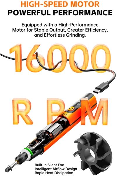 39pcs USB-Powered Electric Grinding & Polishing Tool Set - Linear Polisher, Car Polisher & Electric Angle Grinding Machine - Cordless Drill Bits, Multi-Speed for Wood, Metal & Gemstone Carving - DIY Craft Polishing Kit Rotary Tool Set Kit # GLOBAL PICKS