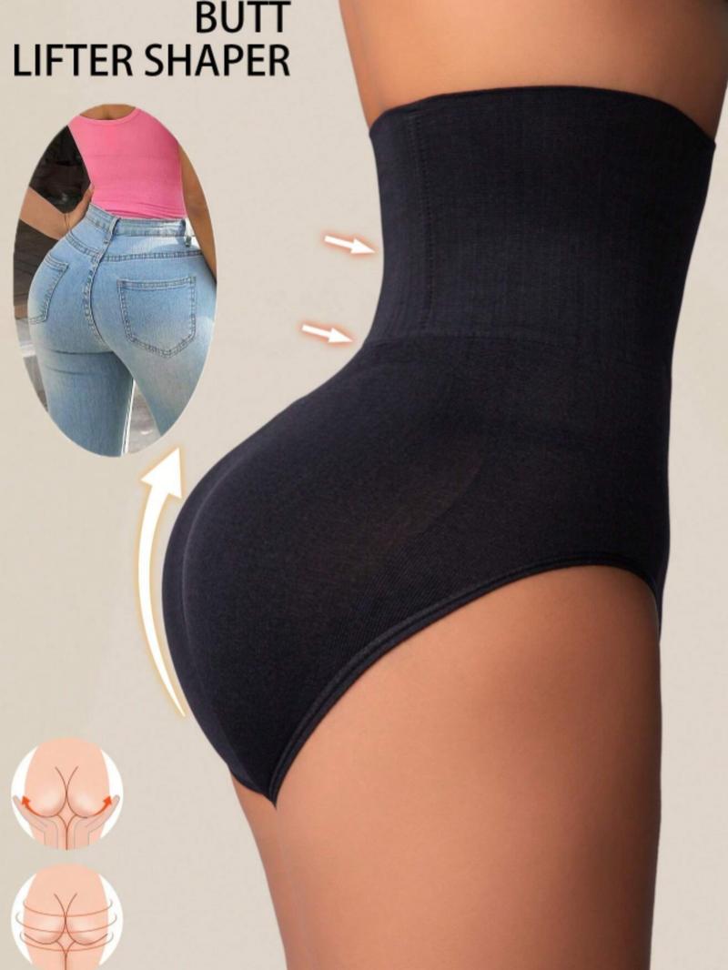 JMK 1 Count Seamless High Waist Shaping Panties, Tummy Control Underwear Slimming Butt Lifter Waist Trainer Body Shaper Shapewear Shorts,  Women's Underwear Sheath Flat Belly Lingerie Briefs,Suitable For Daily Wear Or Training, High Waist Shaperwear