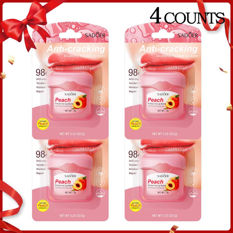 Peach Flavor Moisturizing Lip Balm, Hydrating Lip Balm, Lip Moisturizer, Lip Treatment, Plumping Lipstick, Suitable for All Occasions Lip Care, Daily Skincare Products