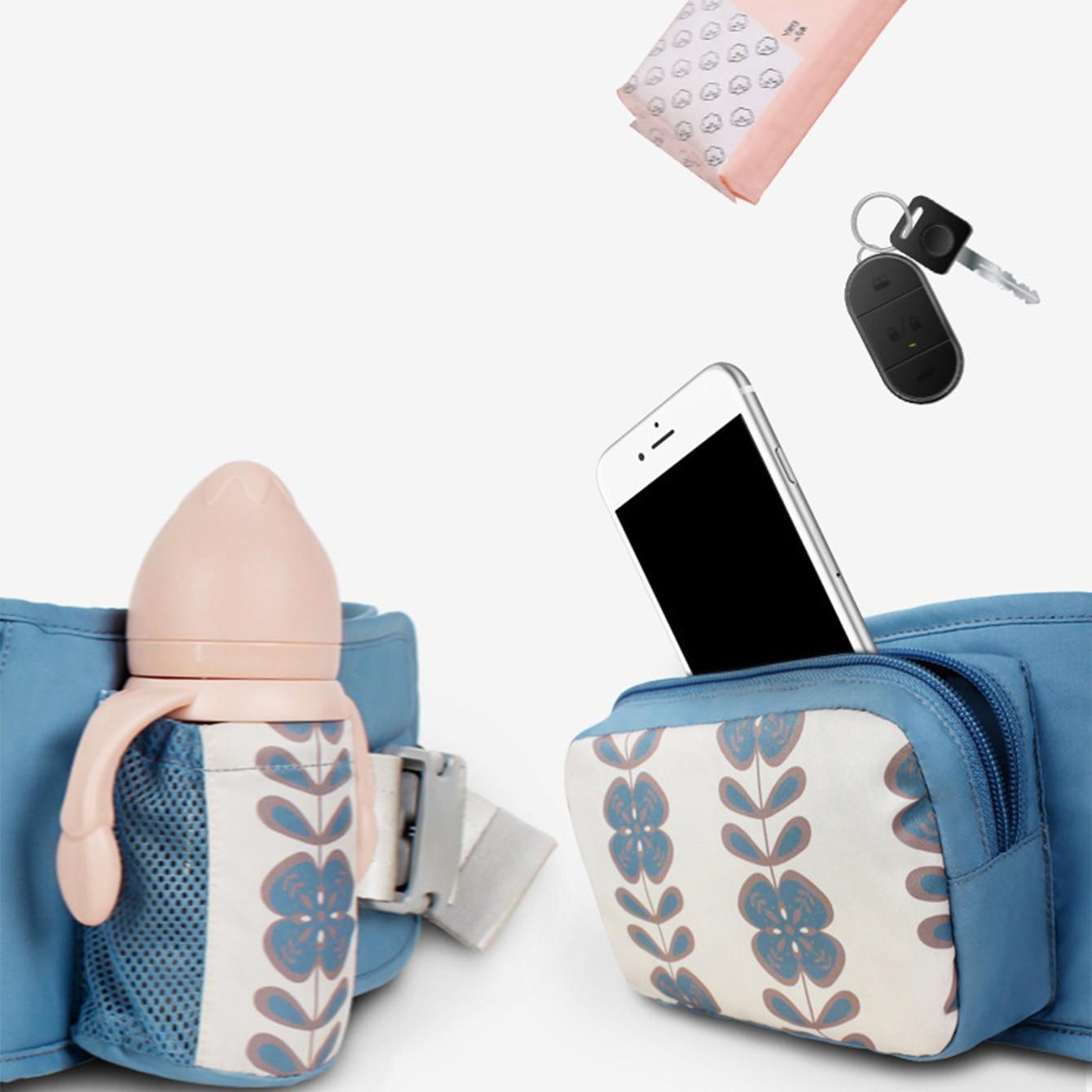 Multifunctional Baby Carrier with Waist Stool, Adjustable Front Carry Sling for Infants, Kangaroo Style Backpack for Newborns to Toddlers