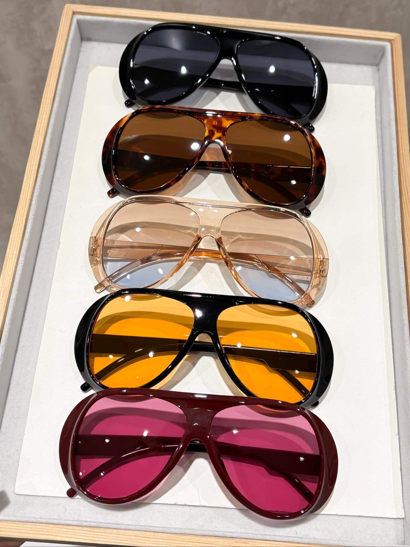 5 Pairs Y2K Street Style Women's Plastic Sunglasses, Perfect for Beach Vacations, Driving and Night Out, Stylish Accessories for Every Occasion