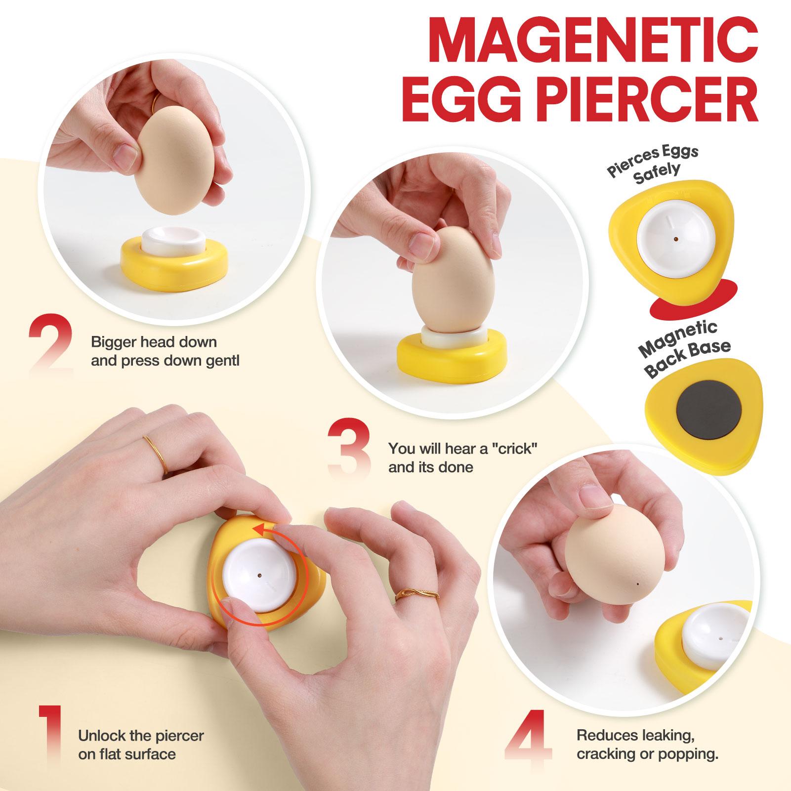 Yonsya Easy Egg Cooker Electric 7-Egg Capacity Auto Shut-Off Egg Cooker with Measuring Cup & Egg Piercer BPA Free Food Steamer Kitchen Appliances - Ice Cube Maker