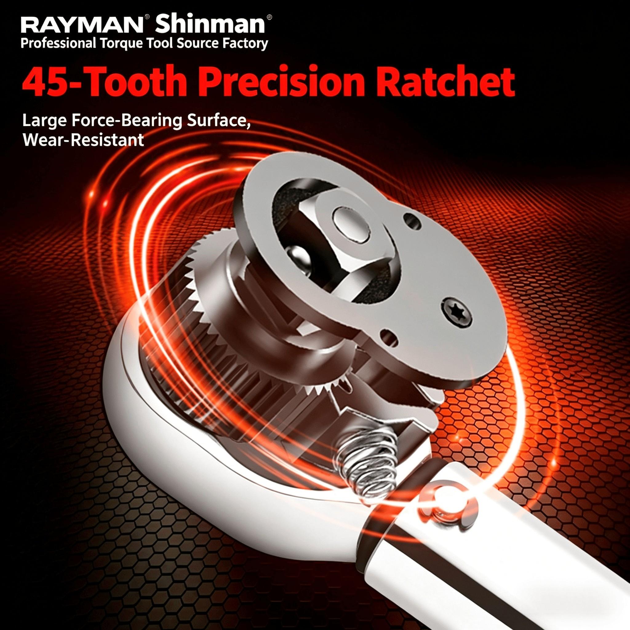 Torque Wrench 3/8" Drive Click Square Ratchet, 19-110nm Adjustable Hand Spanner, High Torque Range, Quick Adjustment, Metal Material