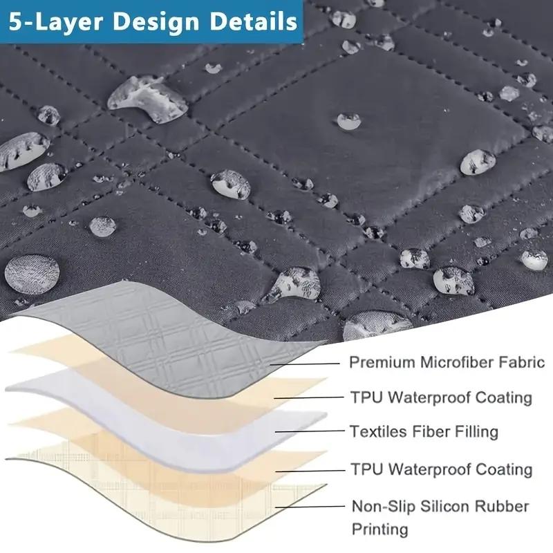 Waterproof Recliner Cover, Non-slip Chair Cover, Furniture Protector, Washable Slipcover with Pockets, Elastic Leash for Pets # TikTokShopBlackFriday