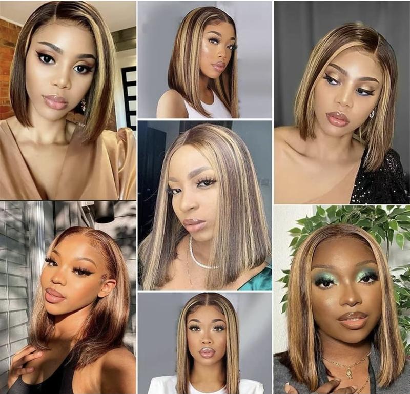 Highlight Lace Front Bob Wig Human Hair 14 Inch Ombre Honey Blonde 13x4 Hd Lace Front Wigs Human Hair Pre Plucked Middle Part 4/27 Colored Lace Frontal Wigs(14 Inch, 4/27 Highlight) Highlight Lace Front Bob Wig Human Hair 14 Inch Ombre Honey Blonde 13x4 Hd Lace Front Wigs Human Hair Pre Plucked Middle Part 4/27 Colored Lace Frontal Wigs(14 Inch, 4/27 Highlight)