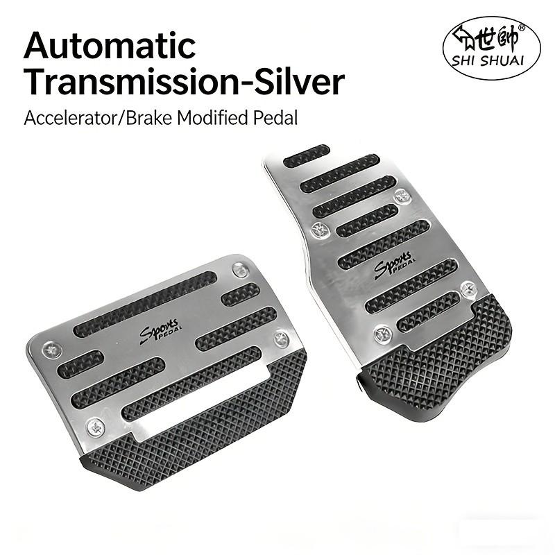Manual/auto Anti-Slip Car Pedal, Ergonomic Design, Durable Lightweight, Suitable for Accelerator and Brake Pedals, Metal Surface