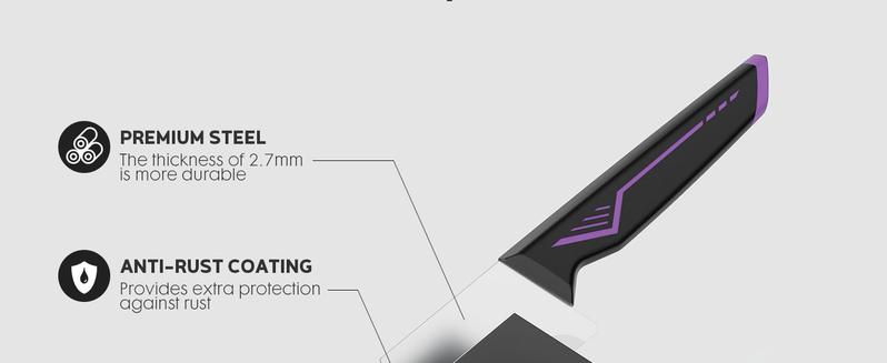 ASETY 15PCS Cyberpunk Knife Set from Future Kitchen Knife Set with Built-in Knife Sharpener Block, Stainless Steel Knife Block Set, Dishwasher Safe Mordern Knife Set, Elegant Box for gift