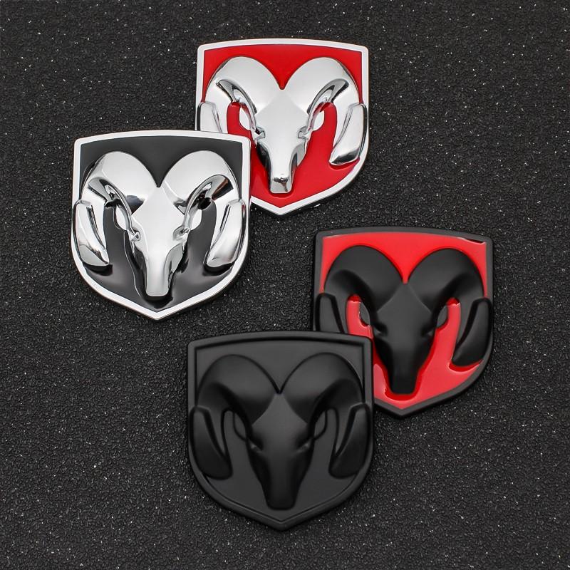 3D Metal Car Sticker RAM Head Emblem Decoration for Dodge RAM Caliber 1500 Caliber Challenger Charger Car Accessories