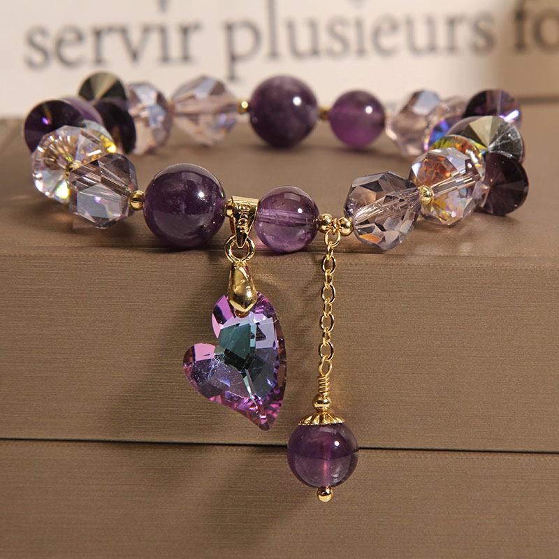 The Shield Crystal Healing & Protection Bracelet Amethyst Crystal