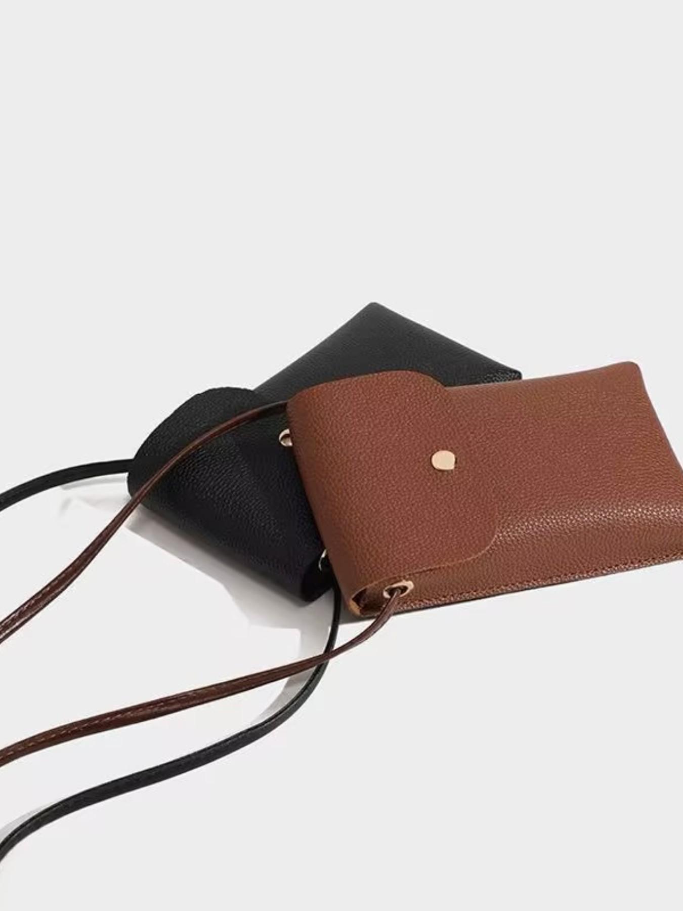 Effortless Casual Style | Vintage Leather Phone Crossbody for Everyday Errands | Lightweight Mini Bag