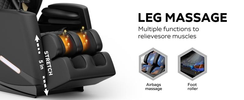2025 Massage Chair Recliner with Zero Gravity with Full Body Air Pressure