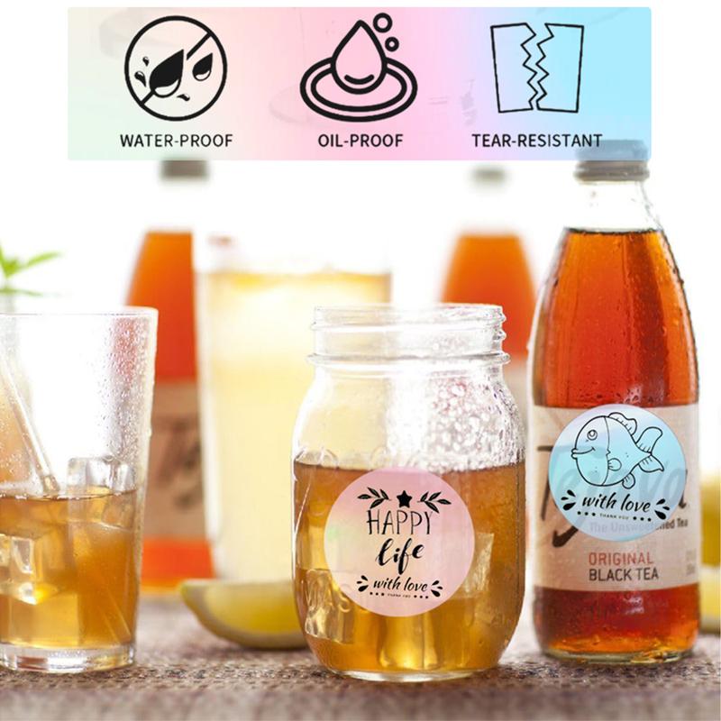 50mm Transparent Colorful Laser Labels Roll, Compatible with Phomemo M110 M200 M220, Waterproof Thermal Barcode Stickers