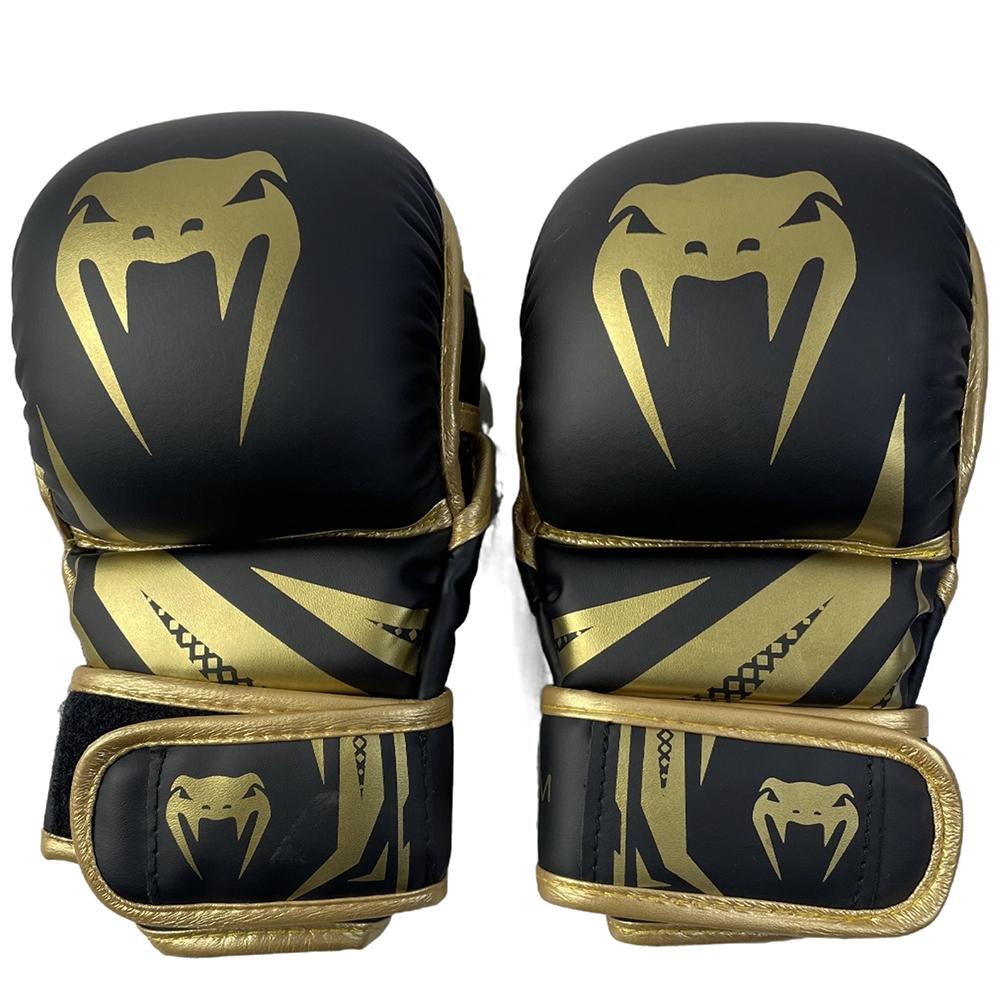 Professional Mma Boxing Gloves, Thickened PU Material, Reinforced Finger Joints, Adjustable Velcro Closure, Breathable Half-Finger Mitts, Ufc Gloves