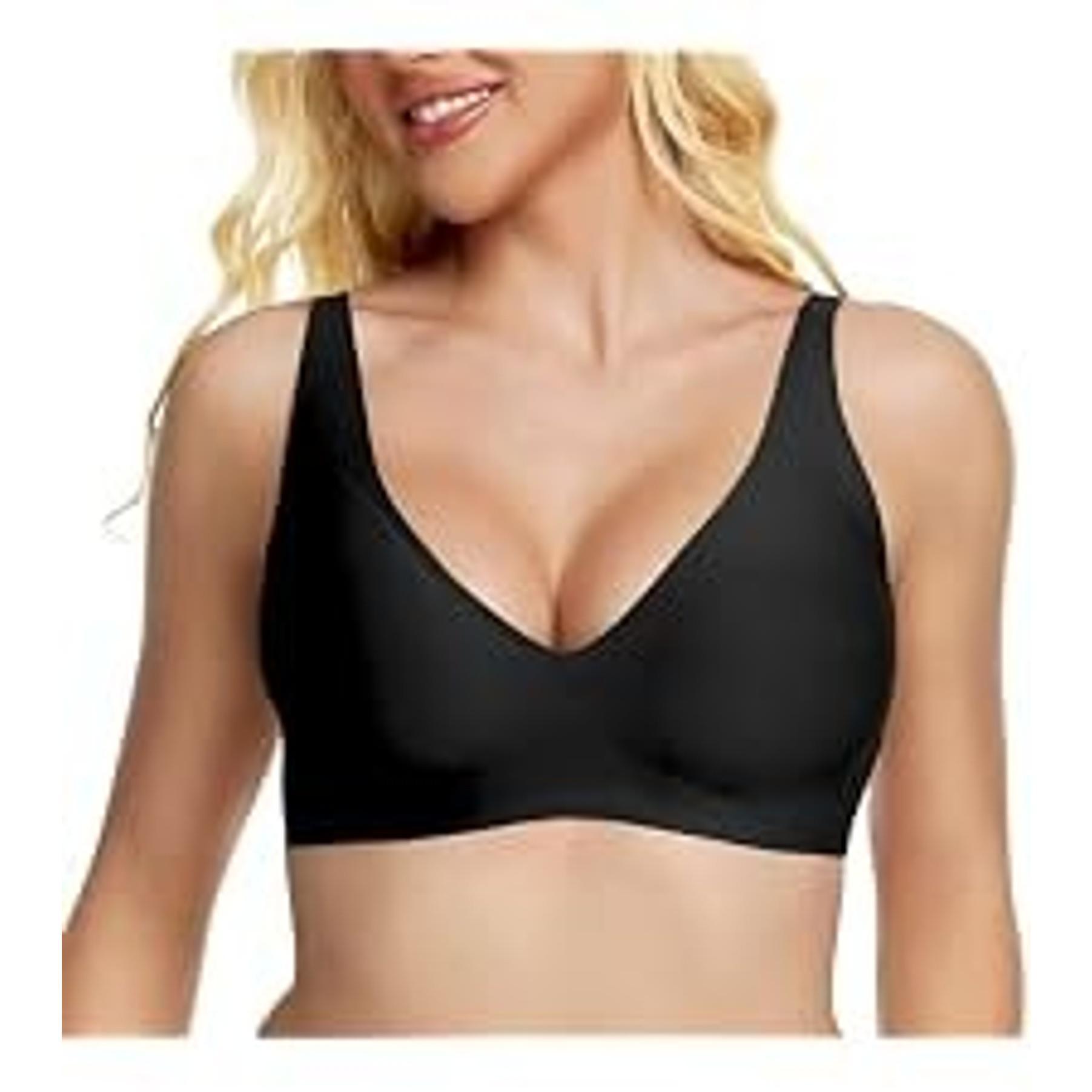 Womens Jelly Plunge Wireless Bralette T-Shirt Comfortable Bra