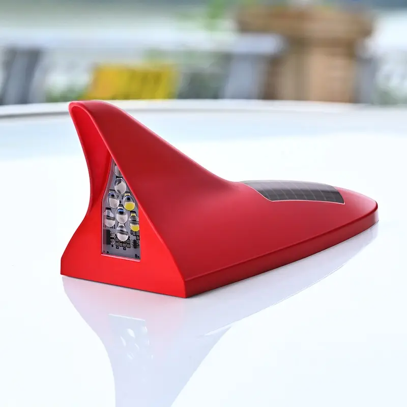 Universal Car Solar-Powered Roof Antenna Light, Auto Rear End Collision Warning Flashing Strobe Light, Decorative Modification Accessory, Flashing Light