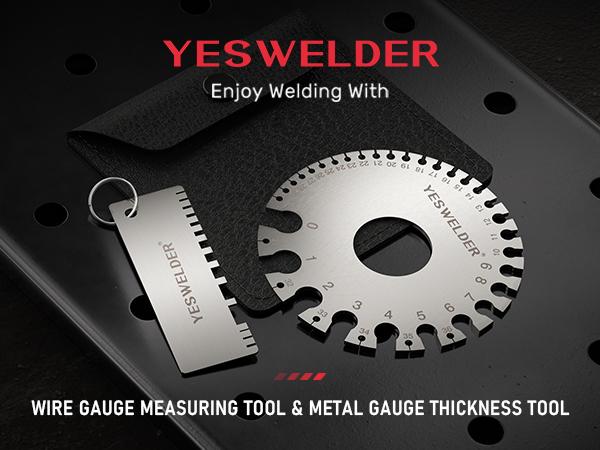 YESWELDER Metal Sheet & Wire Thickness Gauge for Welding & Fabrication | Dual-Sided Stainless Steel Thickness Measurement Tool YESWELDER Metal Sheet & Wire Thickness Gauge for Welding & Fabrication | Dual-Sided Stainless Steel Thickness Measurement Tool