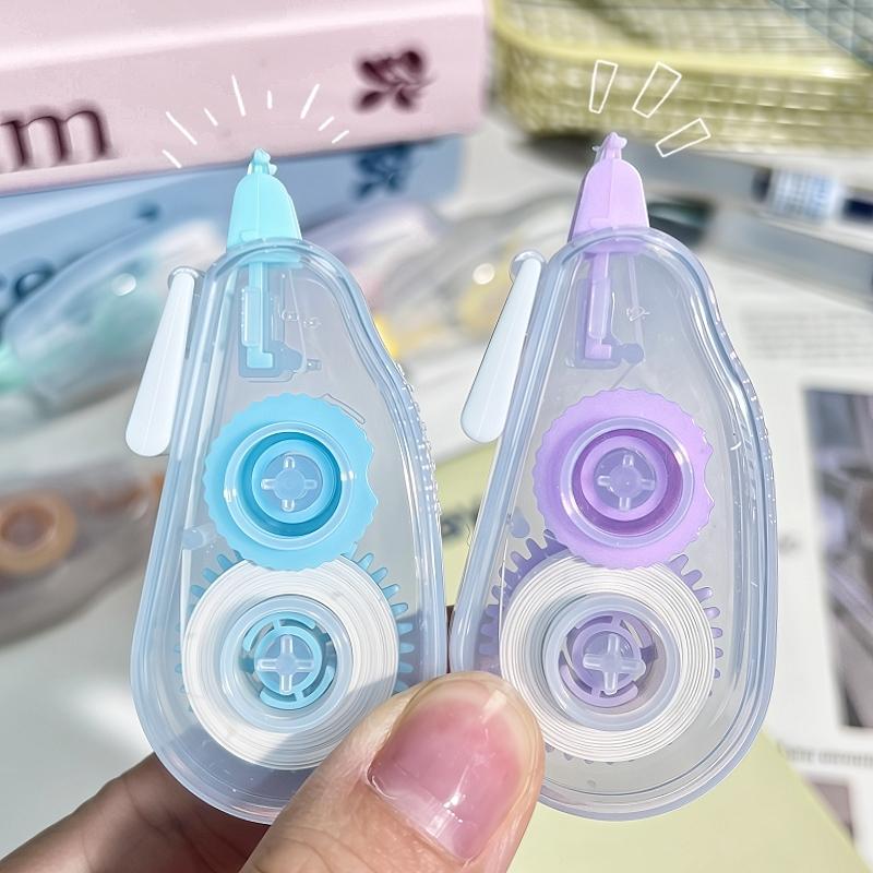 6pcs Soft Correction Tape Set, Transparent Portable Design, Smooth Durable, No Peeling or Cracking, Ideal for Learning and Writing Corrections, Essential Stationery