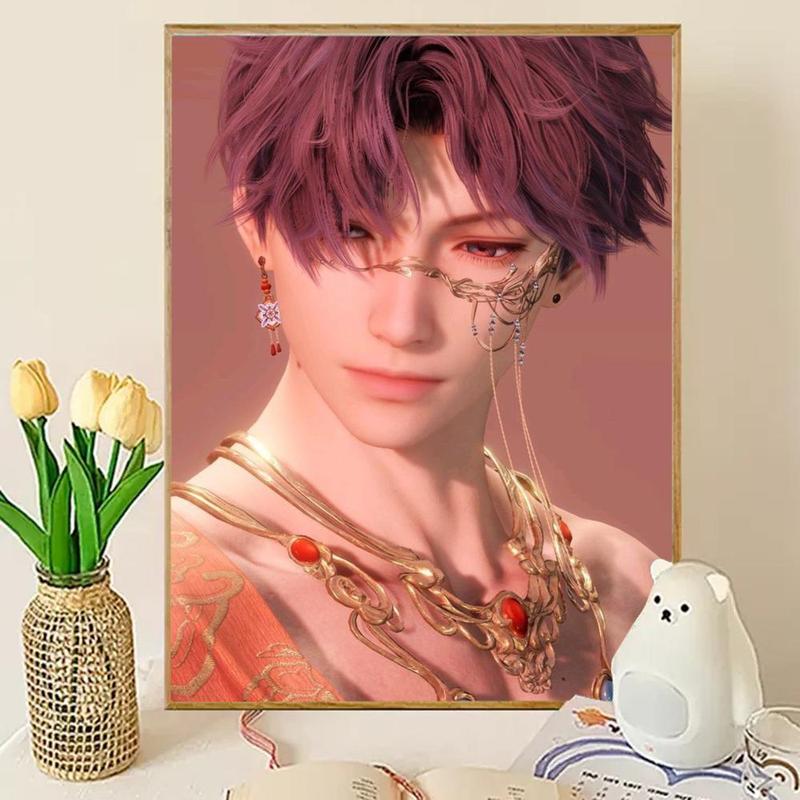 R-Rafayel Love And D-Deepspace Poster Sticky Wall Art Printing Waterproof Modern Aesthetic Home Living Bedroom Decor Trendy Room Decoration Gift Durable High Quality