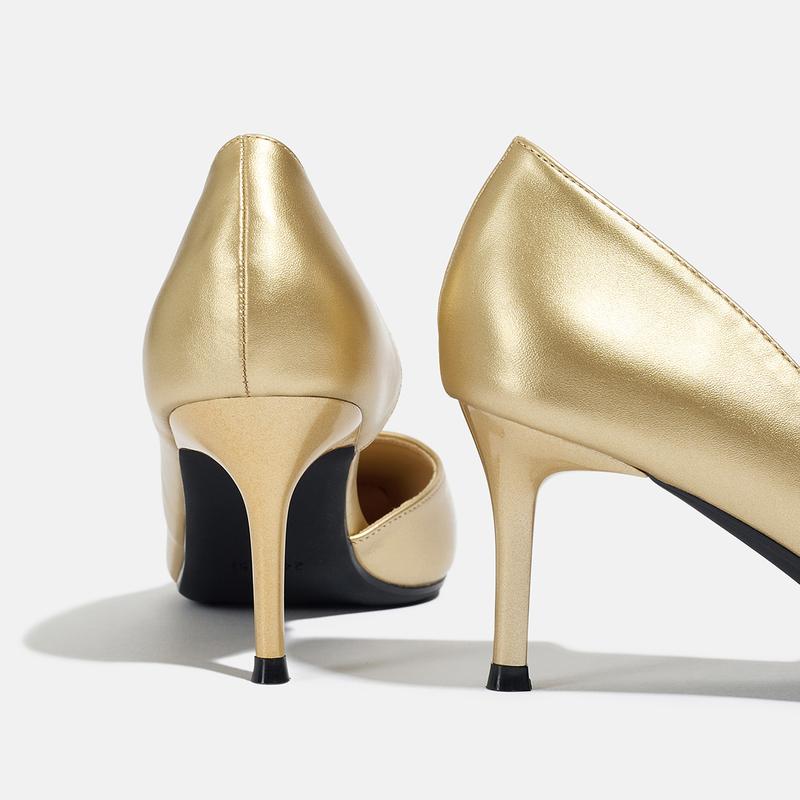 Comfortable, simple and elegant temperament women's singles shoes side empty slim heels women's high heels women's shoes