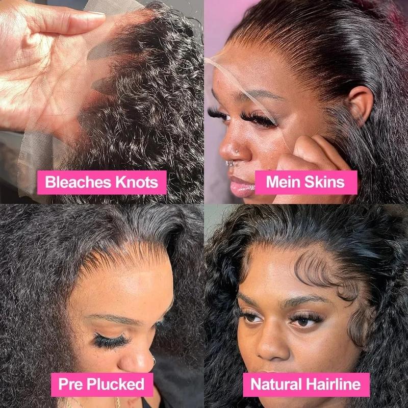 Bling Hair 13x4 Lace Front Wigs Human Hair 180% Density Wigs Kinky Curly HD Transparent Frontal Human Hair Wig Pre Plucked Natural Color Bling Hair 13x4 Lace Front Wigs Human Hair 180% Density Wigs Kinky Curly HD Transparent Frontal Human Hair Wig Pre Plucked Natural Color