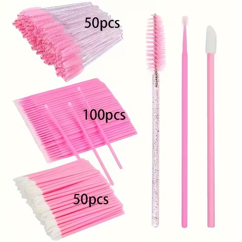 200pcs Disposable Makeup Brush Set, Mini Cotton Swabs, Mascara Brushes & Lip Brushes, Multifunctional Beauty Tools, Perfect Gift Choice