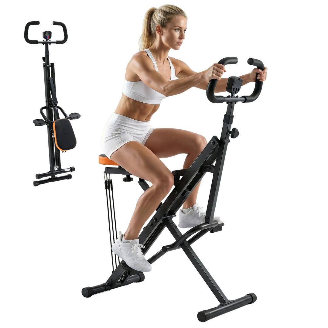Fahuac Foldable Squat Machine - Steel Frame, Compact At Home Gym Equipment with Adjustable Resistance, 330lb Capacity, Ergo Grips for Women's Lower Body Core Training,summervibes