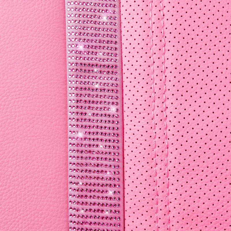 CAR PASS Bling Car Seat Covers,Shining Rhinestone Waterproof Faux Leather Pink Accessories Universal Fit Auto Glitter Crystal Sparkle,Cute Women Girl CAR PASS Bling Car Seat Covers,Shining Rhinestone Waterproof Faux Leather Pink Accessories Universal Fit Auto Glitter Crystal Sparkle,Cute Women Girl