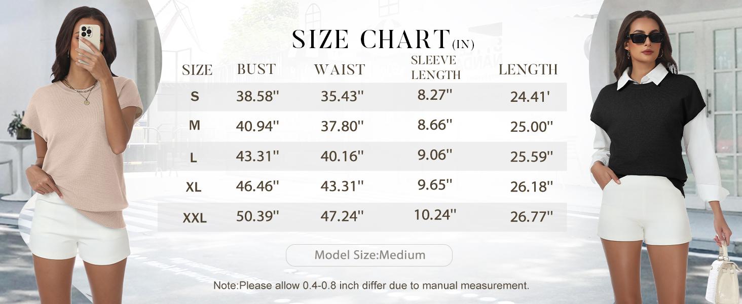 OFEEFAN Women's Puff Short Sleeve 2025 Spring Summer Sweater - Lightweight Knit Top - Business Casual Blouse, Soft & Breathable for Layering SpringStatements