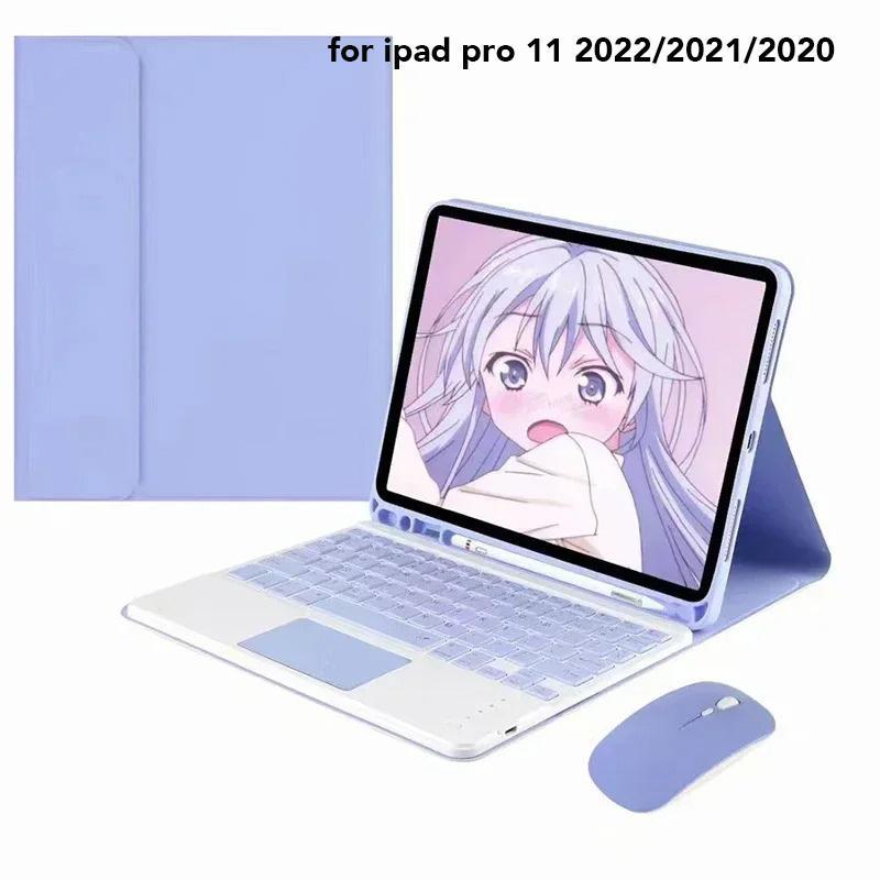 Free Mouse Touchpad Folding Wireless Keyboard for iPad 10 2022 Pro 11 Air 6 Air 5 4 Case Air 3 Pro 10.5 10.2 8th 9 Gen Magnetic Keyboard Case