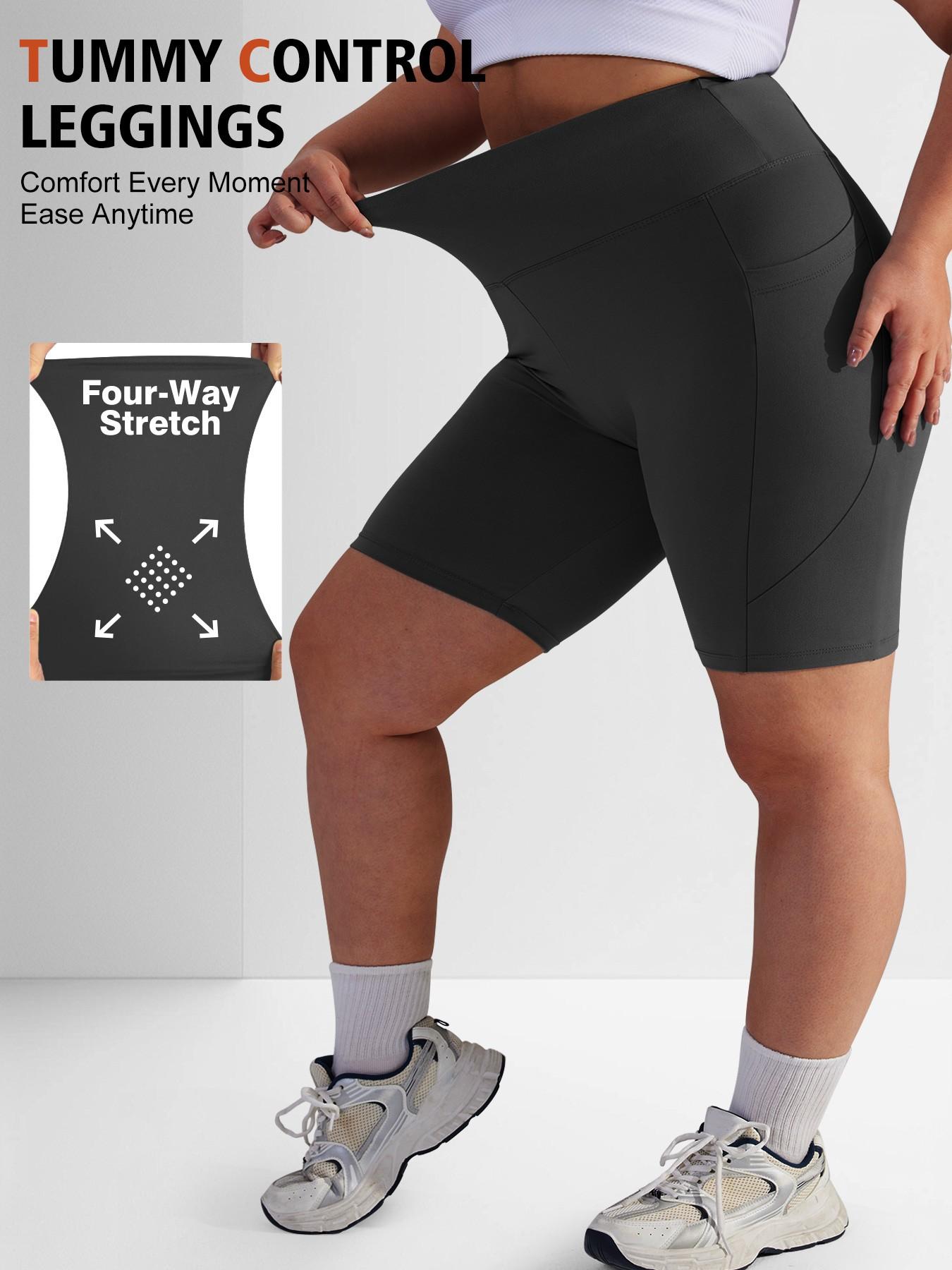 High Waist Pocket Tight Shorts, Crescent Shape Side Pockets, High Elasticity Four-Way Stretch Fabric, Soft Like Butter, Multi-Color Options, High Waisted Shorts