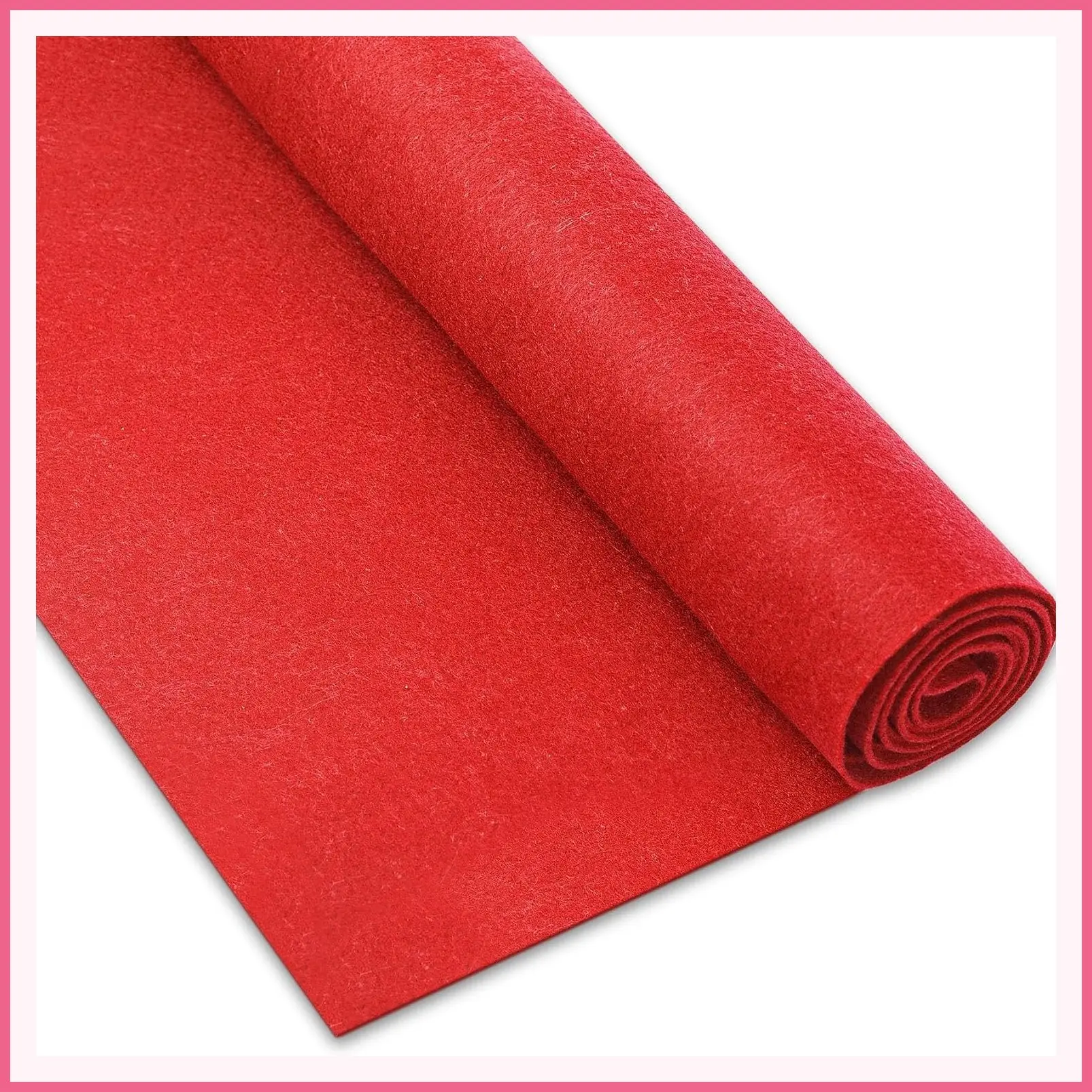 Felt Fabric 1.8 mm Thick 36" x 72" - Soft Durable Felt by The Yard Felt Sheets for Arts and Crafts, DIY Sewing, Crafting Projects (Red)Gift