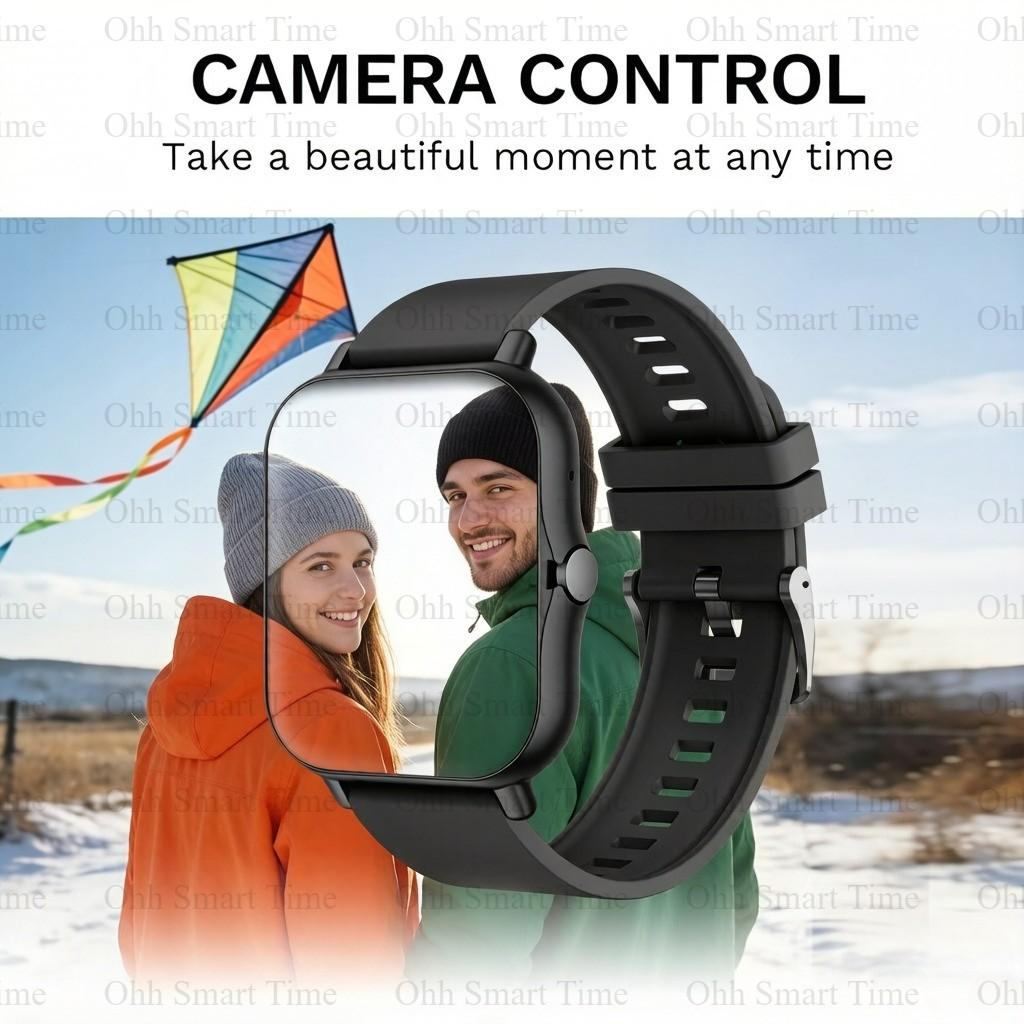 Multifunctional Smartwatch for Men Women, Wireless Call & Answer Function, Pedometer & Fitness Tracker, Steps/Calories Counter, Multiple Sports Modes, Sedentary Reminder & Call SMS Reminder, Multimedia Message Viewing & Weather Forecast